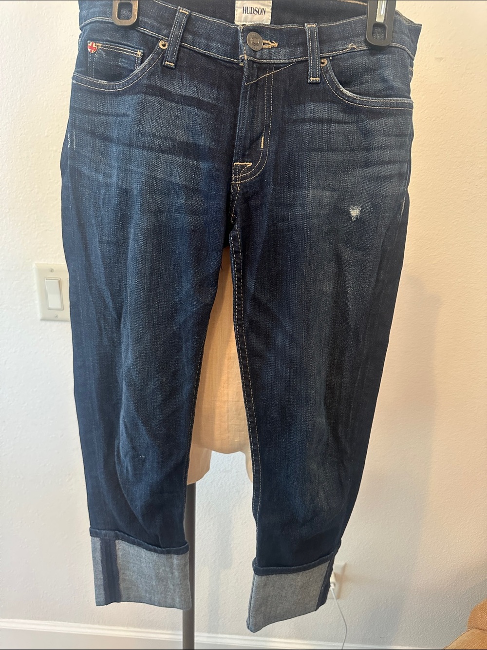 Hudson Jeans Indigo Cuffed Women's Skinny Jeans